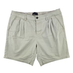 Asos | 7" Pleated Front Shorts wButton Fly & Elastic Waistband| Size 36